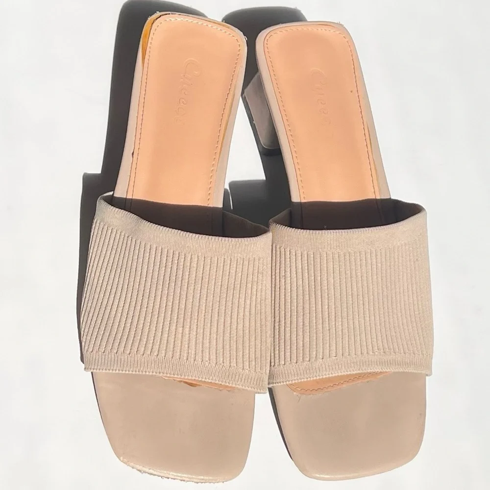 Knit mules slides Women's Slide Sandals size 8 - Picture 4 of 15